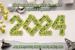2024 Happy New Year 3d Layered Papercut|Mandala layered 2024 Product Image 1