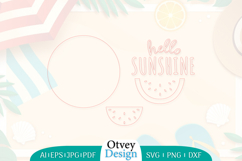 Summer Welcome Sign Lasercut | Summer Round Door Hanger Product Image 2