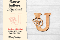 Flower Letters Alphabet Laser Cut File BUNDLES Product Image 22