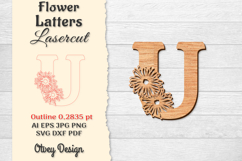 Flower Letters Alphabet Laser Cut File BUNDLES Product Image 20
