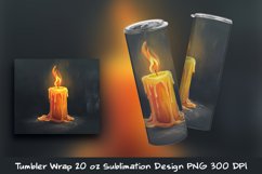 Valentines Candle Tumbler Wrap Sublimation Design Product Image 1