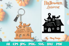 Halloween Keychain Lasercut | Halloween Jewelry Template Product Image 12