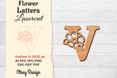 Flower Letters Alphabet Laser Cut File BUNDLES Product Image 23