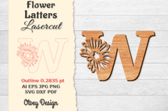Flower Letters Alphabet Laser Cut File BUNDLES Product Image 23