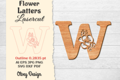 Flower Letters Alphabet Laser Cut File BUNDLES Product Image 24