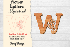 Flower Letters Alphabet Laser Cut File BUNDLES Product Image 24