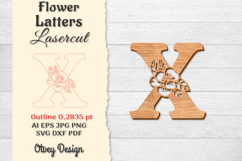 Flower Letters Alphabet Laser Cut File BUNDLES Product Image 25
