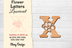 Flower Letters Alphabet Laser Cut File BUNDLES Product Image 24