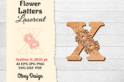 Flower Letters Alphabet Laser Cut File BUNDLES Product Image 22