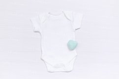 White Baby onesie mockup JPG 300 dpi, kids mockup Product Image 1