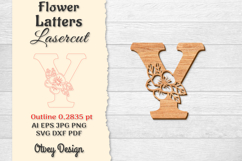 Flower Letters Alphabet Laser Cut File BUNDLES Product Image 26