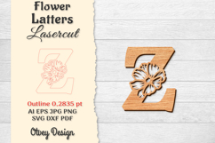 Flower Letters Alphabet Laser Cut File BUNDLES Product Image 26