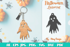 Halloween Keychain Lasercut | Halloween Jewelry Template Product Image 5