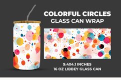 Colorful Circles Glass Can Wrap Product Image 1