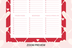 Heart Grocery List Template | Grocery List | Planner Product Image 3