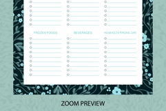 Floral Grocery List Template | Grocery List | Planner Product Image 3