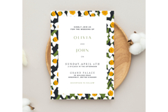 Daffodil Flower Wedding Invitation | Wedding Invitation Product Image 3