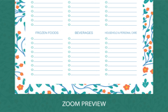 Floral Grocery List Template | Grocery List | Planner Product Image 3