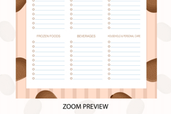 Kiwi Grocery List Template | Grocery List | Planner Product Image 3