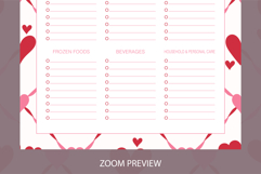 Heart Grocery List Template | Grocery List | Planner Product Image 3