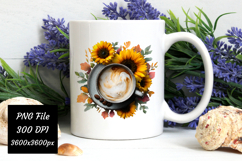 Watercolor Fall Coffee Latte Png | Fall Latte Png Product Image 3