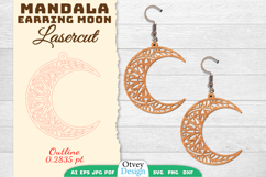 Earring Moon Mandala Lasercut BUNDLES Product Image 3