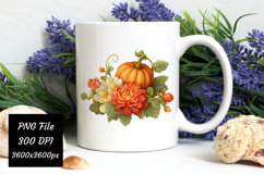 Fall Floral Pumpkin Png | Fall Png Product Image 3