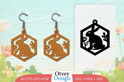 Earring Rabbit Lasercut | Happy Easter Lasercut Product Image 1