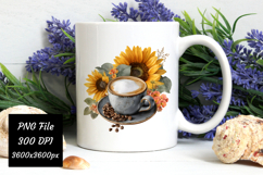 Watercolor Fall Coffee Latte Png | Fall Latte Png Product Image 3