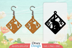Earring Rabbit Lasercut | Happy Easter Lasercut Product Image 1
