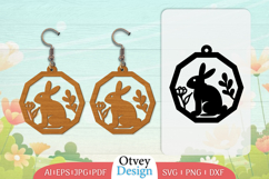 Earring Rabbit Lasercut | Happy Easter Lasercut Product Image 1