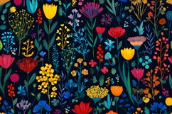 Colorful Wildflower Pattern | Wildflower Background Product Image 1