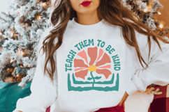 Teach Them To Be Kind | Boho Floral Teacher SVG Product Image 3