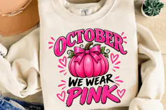 Breast Cancer October PNG, Breast Cancer Shirt Design Product Image 3