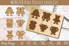 Monster Kids Puzzles Lasercut | Educational Puzzles Product Image 1
