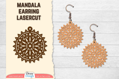Mandala Earring Lasercut Product Image 1