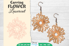 Flowers Earring Laser Cut BUNDLES Product Image 4