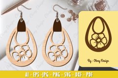 Flowers Earrings Laser Cut Product Image 1