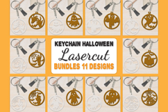 Halloween Keychain Lasercut | Halloween Jewelry Template Product Image 1