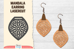 Mandala Earring Lasercut Product Image 1
