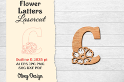 Flower Letters Alphabet Laser Cut File BUNDLES Product Image 4