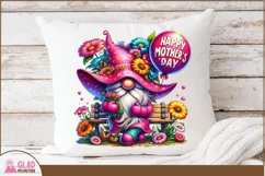 Happy Mother's Day Gnome sublimation png, floral gnome png Product Image 3