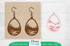 Earrings Mountain Lasercut Product Image 1