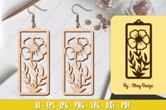 Flowers Earrings Laser Cut Product Image 1