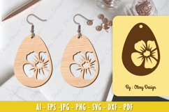 Flowers Earrings Laser Cut Product Image 1