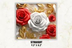3D Rose Tumbler Wrap, 3D Flowers Tumbler Wrap, 3D Roses Product Image 3