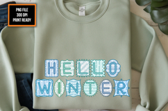 Hello Winter Coquette Frame, Winter Clipart, Winter Png Product Image 3