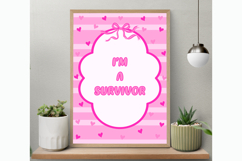 I Am Survivor Wall Art | Breast Cancer Wall Art Product Image 3