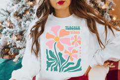 Teacher Vibes SVG - Boho Foloral Teacher SVG Design Product Image 3