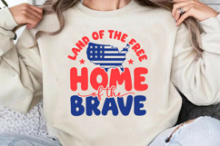 Land Of The Free Home Of The Brave PNG| 4th Of July SVG Product Image 3